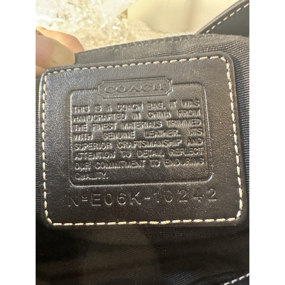 Coach Hampton Purse Black Shoulder Bag Signature Jacquard Clip Bag - Picture 5 of 6